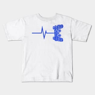 Heart beat gamer game over Kids T-Shirt